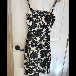 Cream and black floral sundress by Etcetera